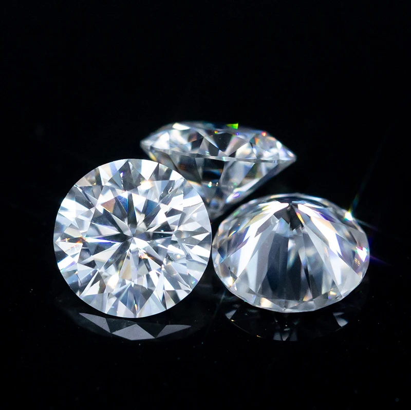 

Real Gems Moissanite Loose Stones Gemstones 3mm To 12mm D Color VVS1 Round Diamonds Excellent Cut Pass Diamond Test Dropshipping