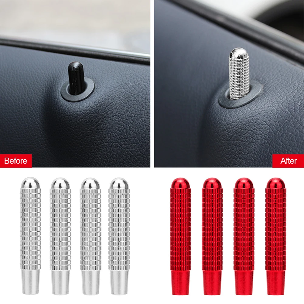 

4X Aluminum Alloy Car Door Bolt Lock Pin Doors Bolt for Mercedes Benz C W205 GLC GLE E W213 CLA GLA A Class Modified Accessories