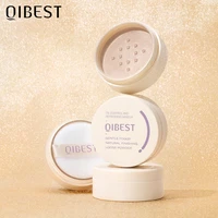qibest face loose powder mineral 4 colors waterproof matte setting finish makeup oil control professional cosmetics for women