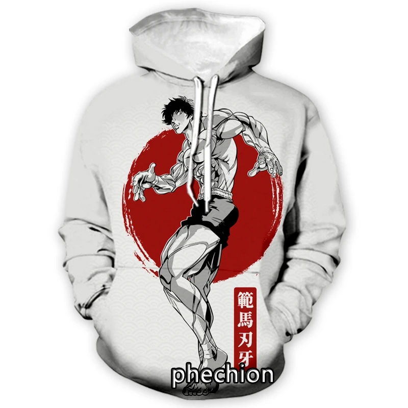 Phechion новинка Мужская/женская одежда Hanma Baki с 3D принтом модная Толстовка длинным