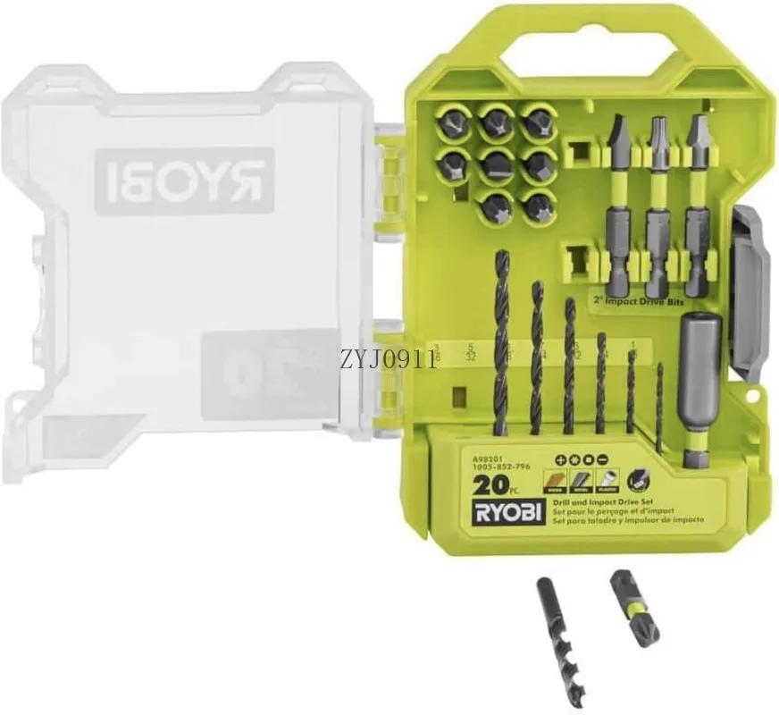 Комплект аккумуляторной дрели 1/2 дюйма с дрелью Ryobi (2) зарядное устройство для