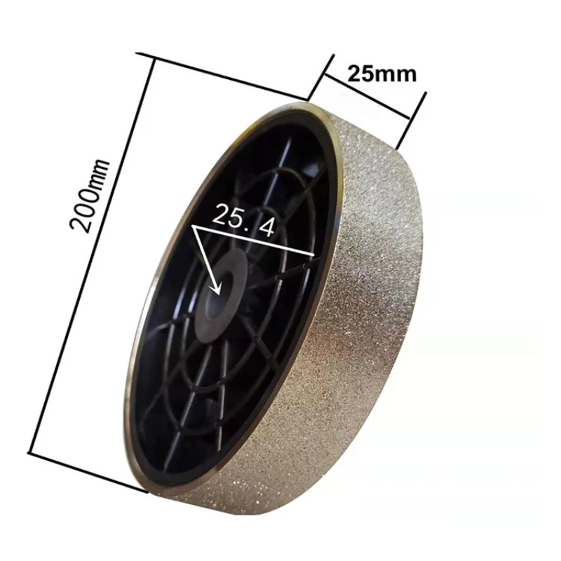 8-дюймовый алмазный полировальный круг, 200 мм, 25,4 мм, отверстие с гальваническим покрытием, плоский шлифовальный круг для ювелирных изделий