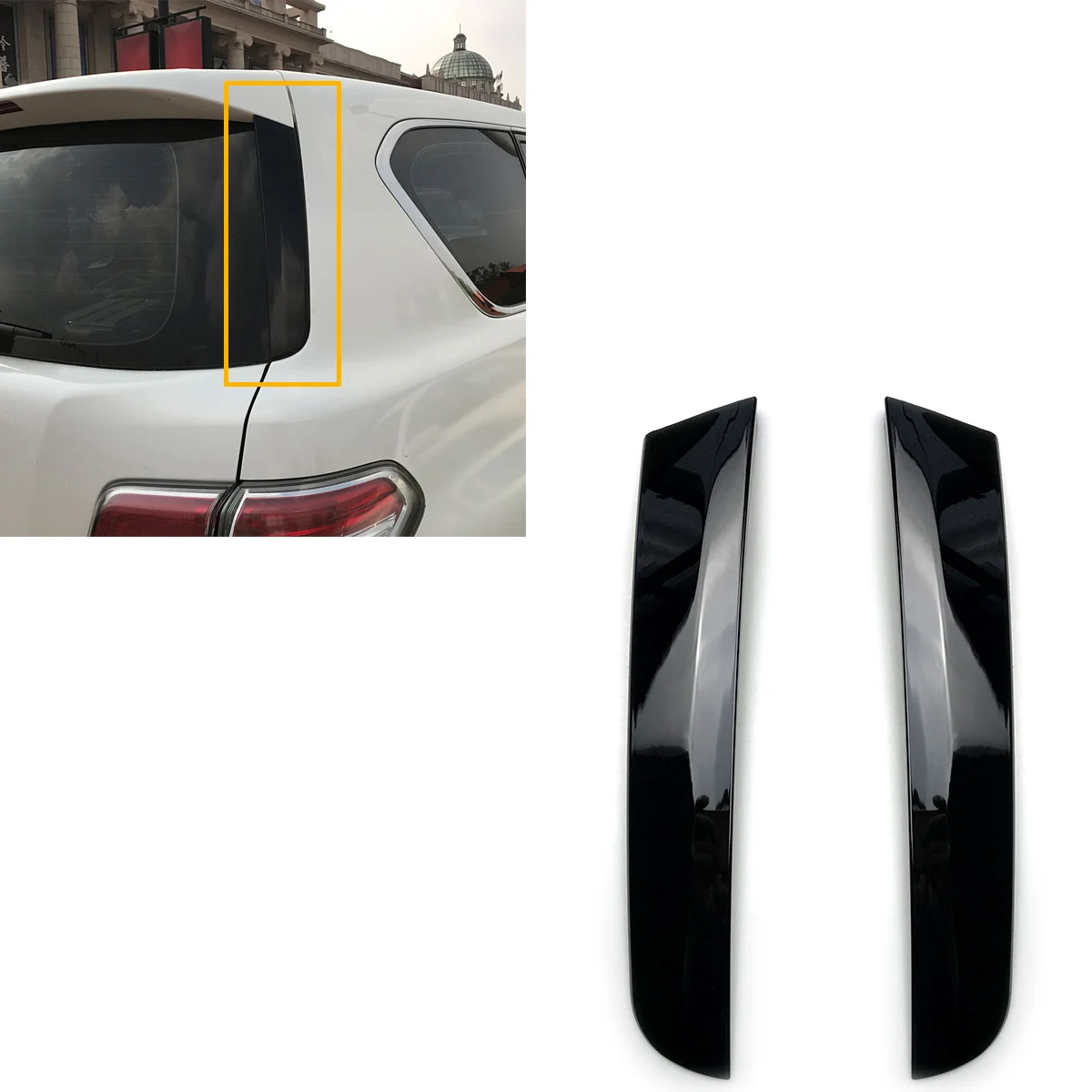 

2 шт., черные наклейки на задний спойлер для Nissan патруль Y62 2010 - 2018