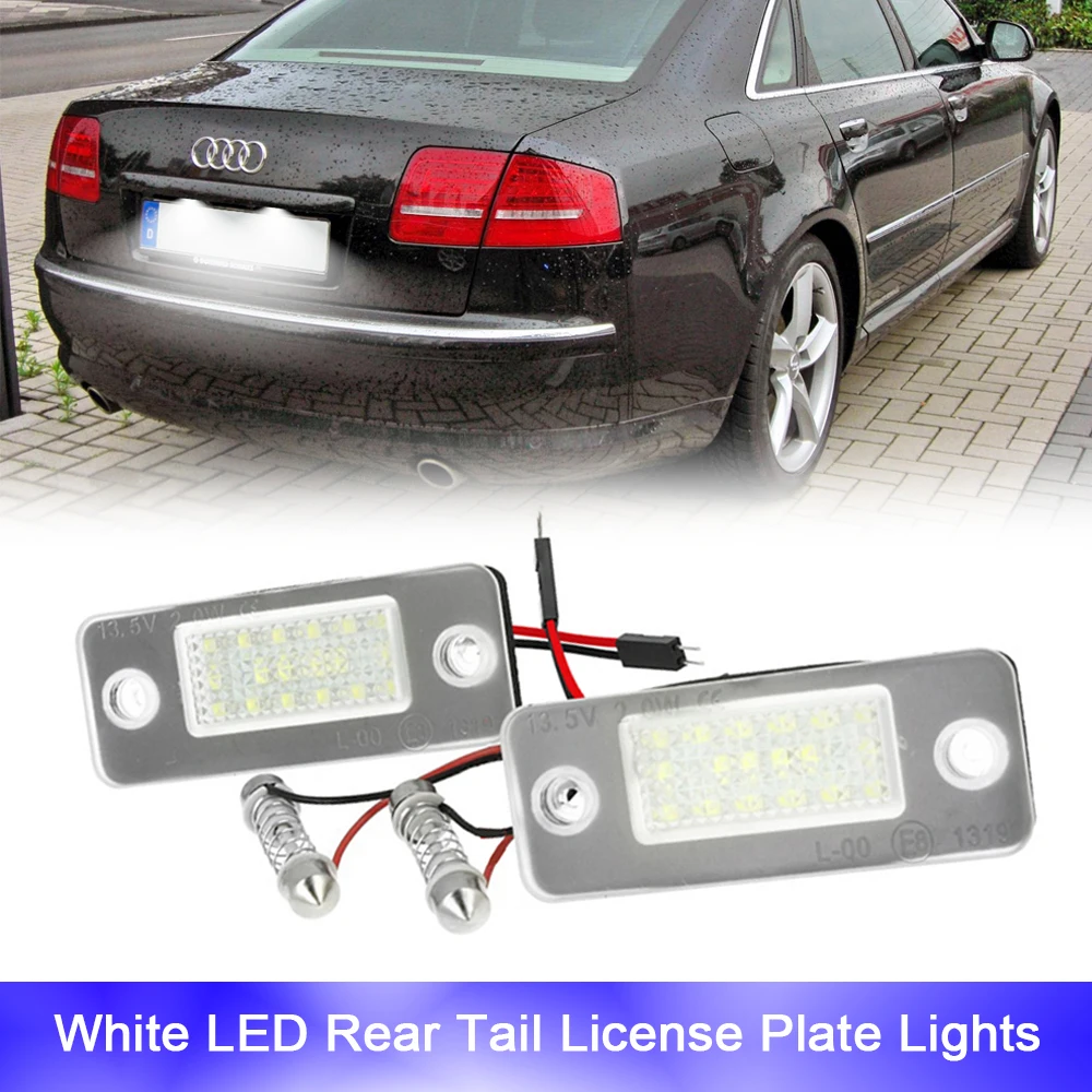 Задний номерной знак для Audi A8 S8 Quattro D3 4E2 4E8 2002-2009 белый цвет без ошибок OEM #4E0943022