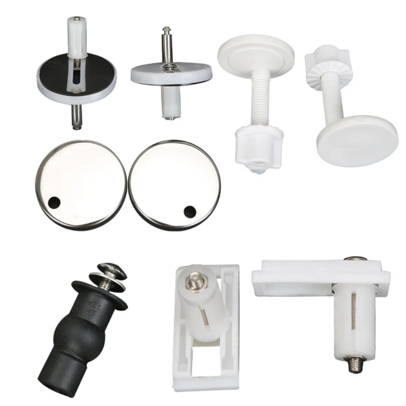 

2 Pieces Universal Toilet Lid Screw Hinges Tool Toilet Seat Fixing Screwbolts Toilet Connector Hardware Easy to Install