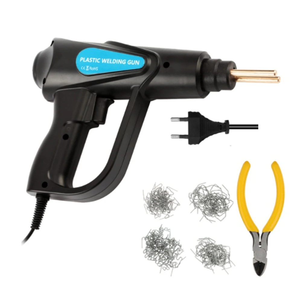 

Горячий степлер, пластиковый сварочный аппарат, комплект для ремонта автомобильного бампера, плоскогубцы, 4 волновые скобы, сварочный аппар...