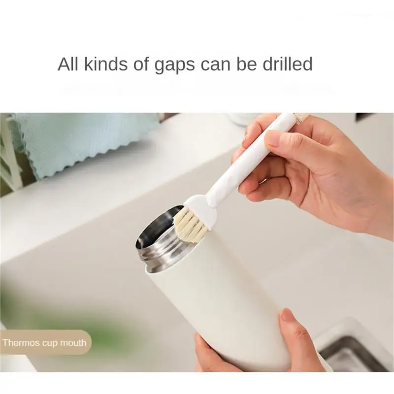 

Long-handled Track Cleaner Multifunctional Household Bottle Brush Stainless Steel Gap Brush Kitchen Tool Dead Angle Creative Abs