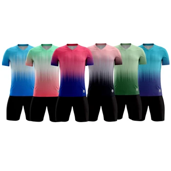 Gradient Jerseys Football Uniform Breathable Vertical Team Jerseys Suit Quick-Dry Elastic Exercise for Men Women Sports Clothes 4