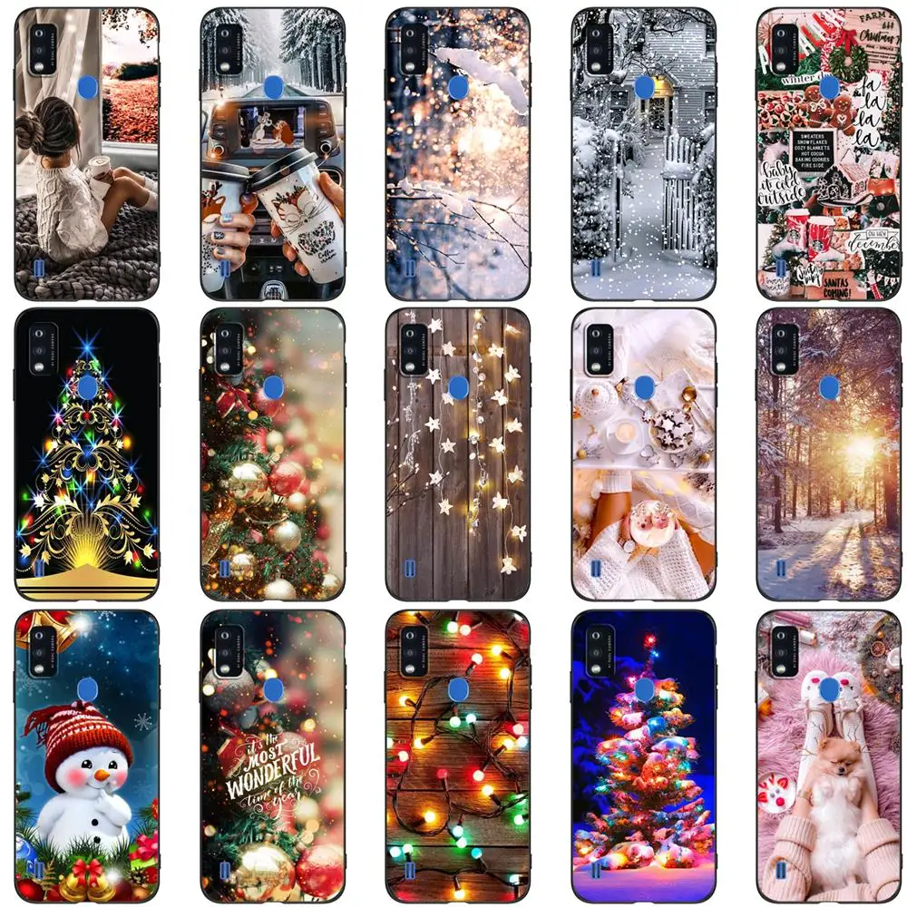 Чехол для ZTE Blade A51 чехол телефона задняя крышка зимы Рождественская девушка