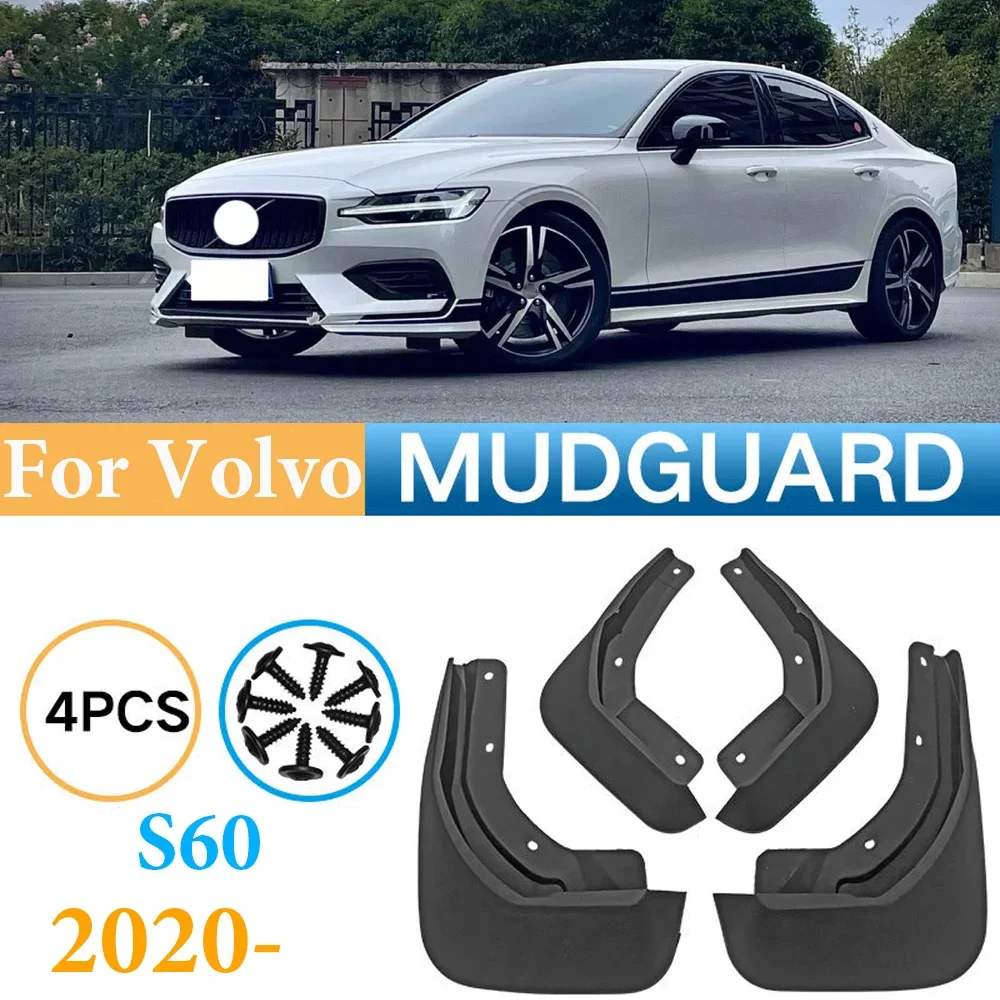 

4 шт. для Volvo S60 2020-2024 брызговики, брызговики, передние и задние колеса, аксессуары для стайлинга автомобилей