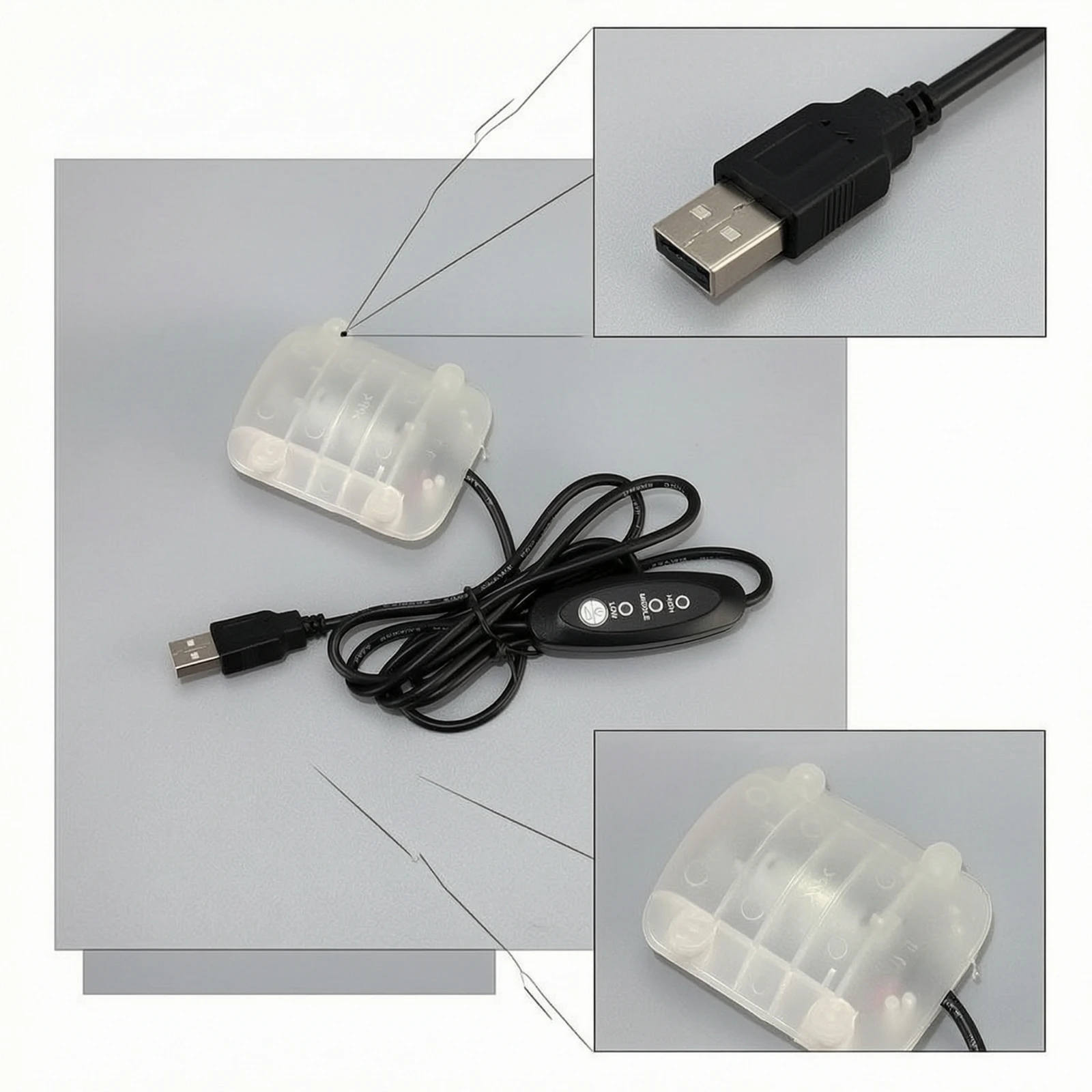 Фото Вибрационный мотор с контроллером, компактный проводной USB-вибромотор для DIY-проектов, массажных устройств и проектов своими руками. №2