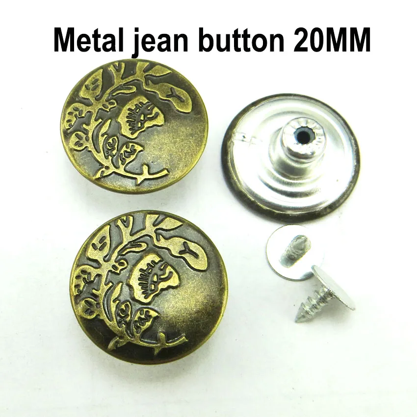 

30 шт., металлические пуговицы для джинсов