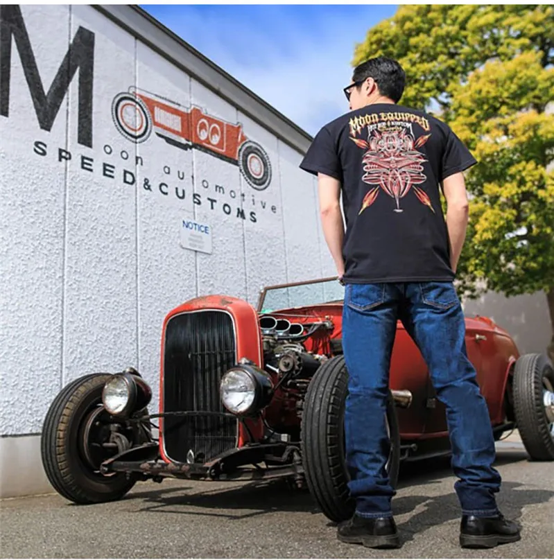 

Men t Shirt Japan Mooneyes Chopper Retro Style Skateboard t-shirts for women Motorcyle y2k Hellfire club Trapstar Eddie Munson