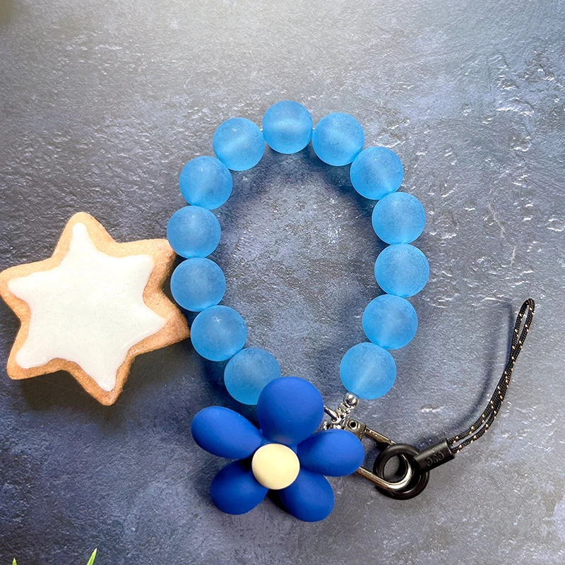 

Small Fresh Flower Ball Bead Hanging Chain Mobile Phone DIY Earphone Set Anti-lost Key Bag Bag U Disk Universal Wholesale