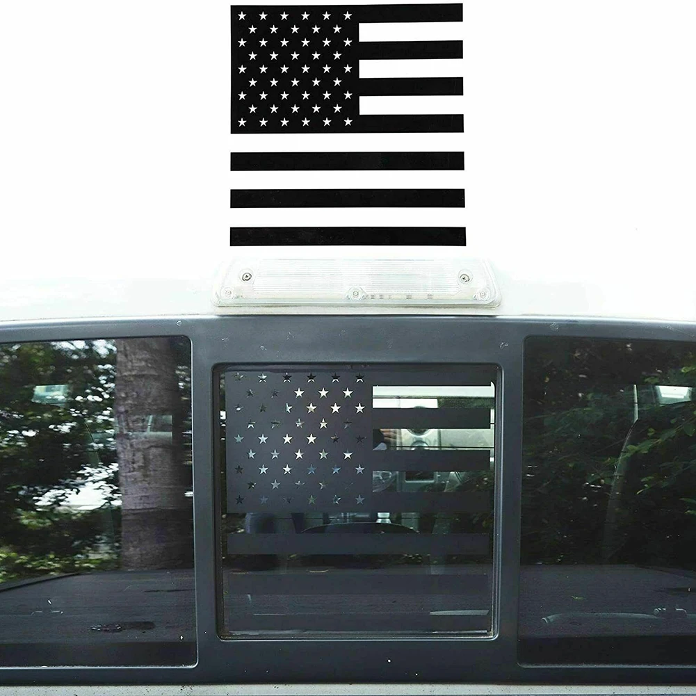

American Flag Sticker Made Of High Quality Material Vinyl Flag New Sticker Black Vinyl Durable And Practical Paint Baking