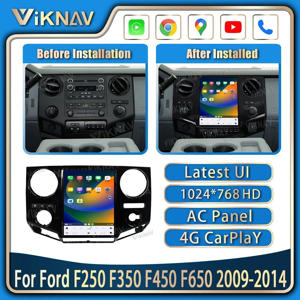

Обновленная Автомобильная магнитола для Ford F250, F350, F450, F650, 2009-2014, Беспроводная Автомобильная Мультимедийная стереосистема с GPS-навигацией и видеоплеером