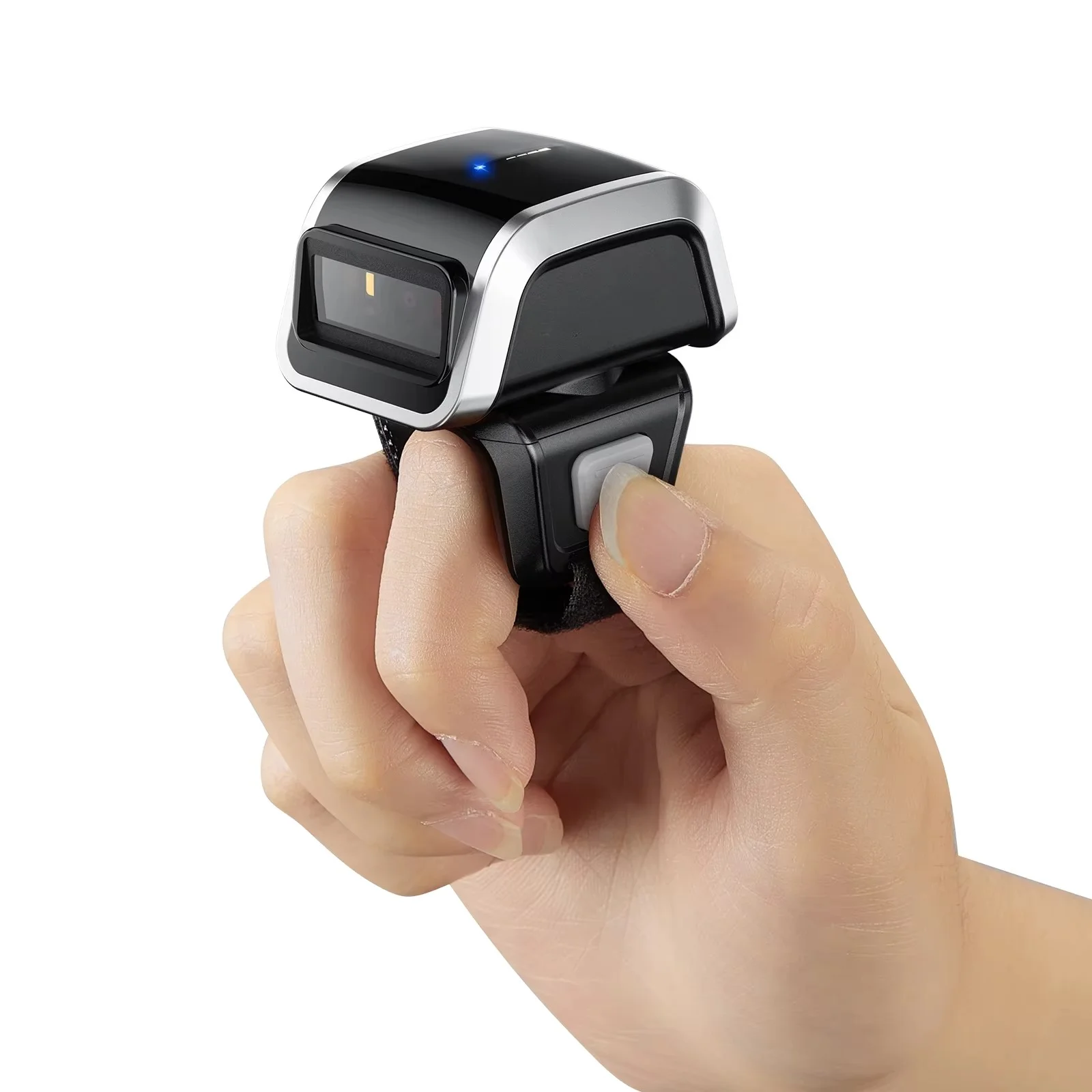 Фото Беспроводной Bluetooth-сканер штрих-кодов Eyoyo QR CMOS 2.4G BT (1D/2D) в виде кольца на палец для Android, iOS, Windows №1