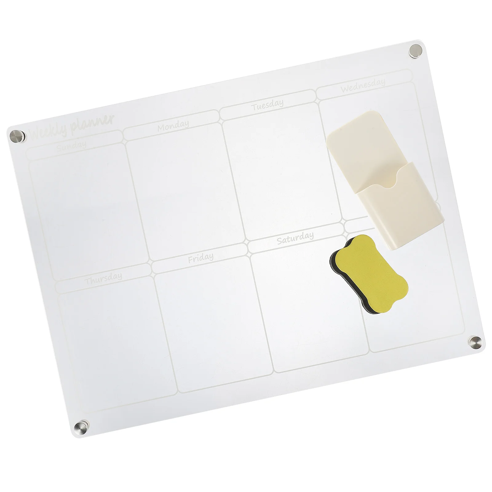 

Acrylic Write Board Wall Clear Blank Dry Erase Fridge Magnetic Kitchen Whiteboards