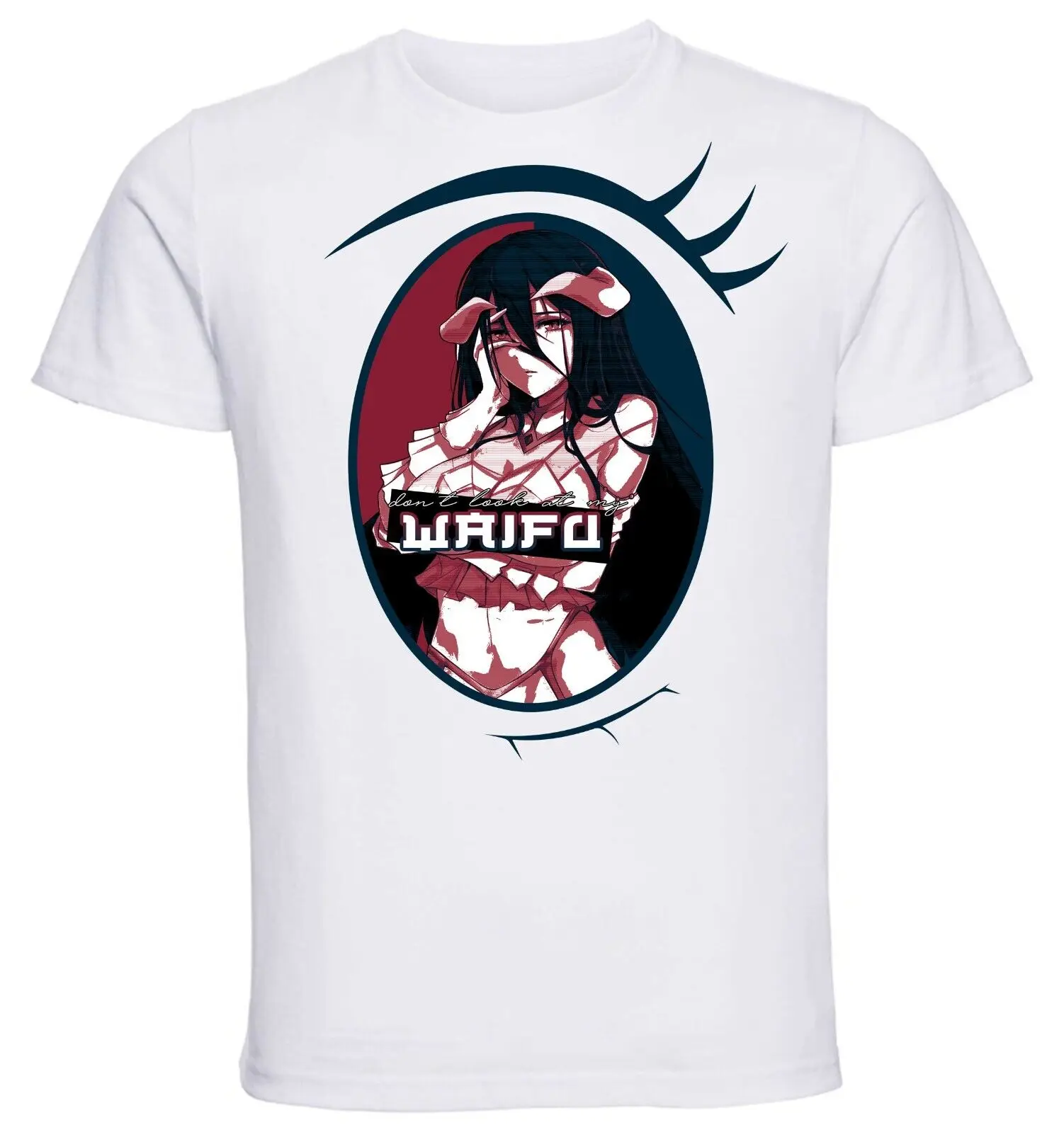 Футболка Waifu Overlord Albedo белая хлопковая