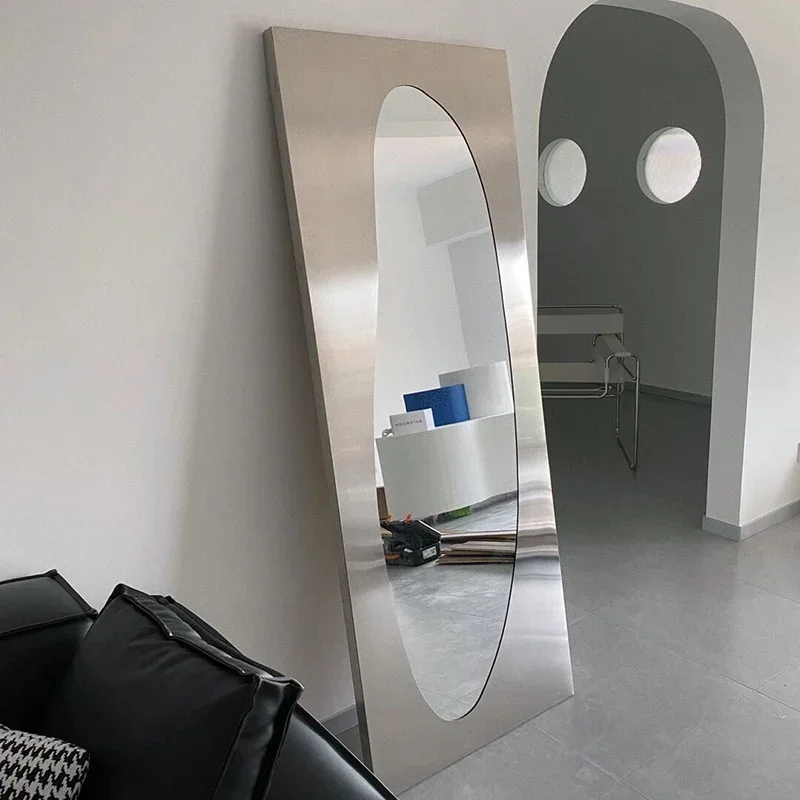 

Clothing Store Floor Mirror Irregular Full-Length Mirror Special-Shaped Mirror Stainless Steel Full-Length Mirror