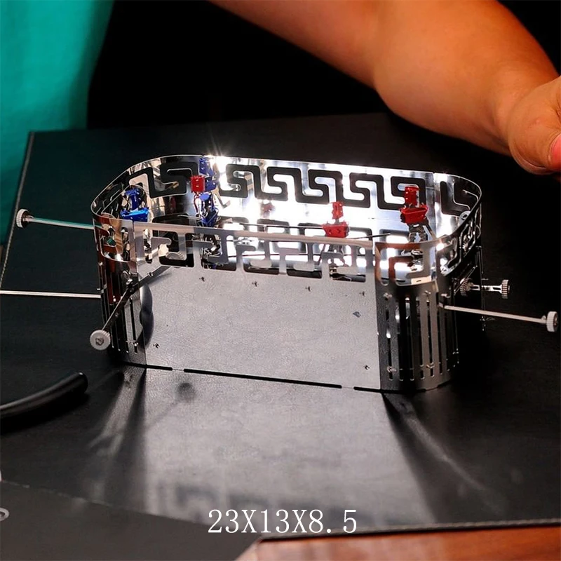 Price Çelik iblis dişli mekanik şanzıman masa buz hokeyi metal bulmaca zor DIY montaj modeli eğlenceli hareket edebilir