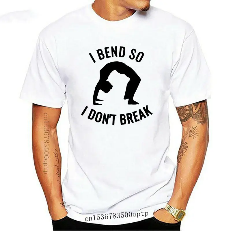

Live2Inspire I Bend So I Dont Break-Camiseta de Yoga para hombre y mujer, ropa de Yoga para hombre (Y5)