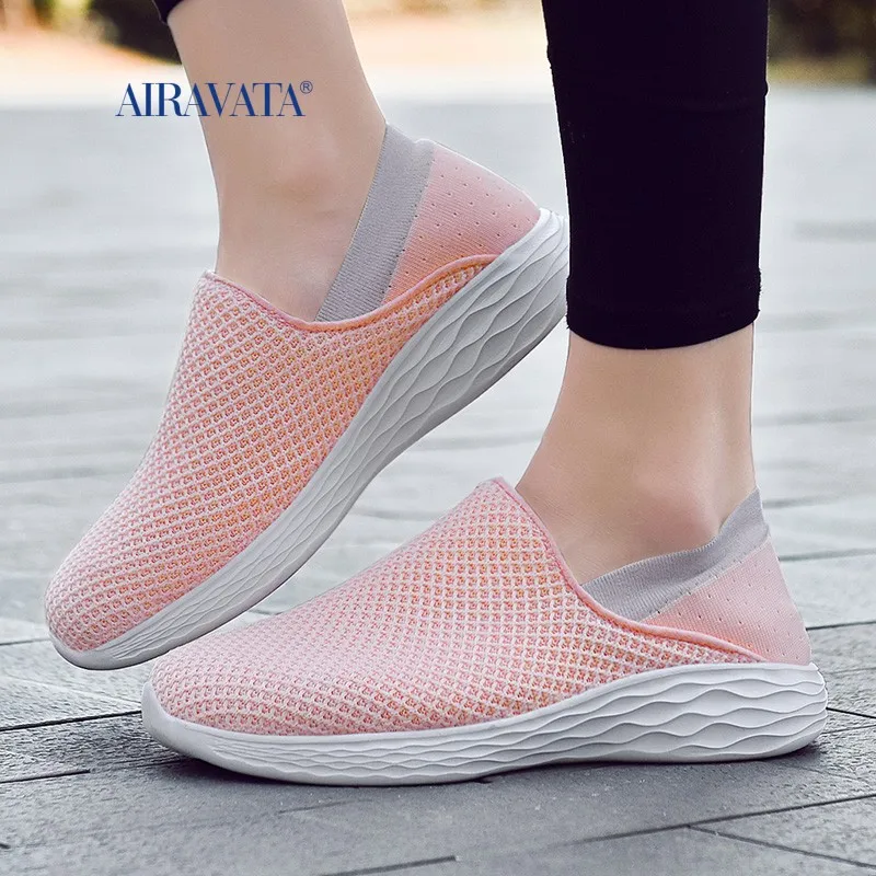 Women Black Sneakers Female Knitted Vulcanized Shoes Casual Slip on Flats Ladies Sock Shoes Trainers New Tenis Feminino Zapatos