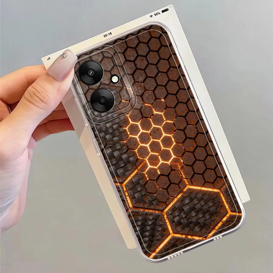 Фото Чехол из нержавеющей стали с карбоновым волокном для Xiaomi Poco X3 NFC X3 Pro, мягкий чехол для телефона №5