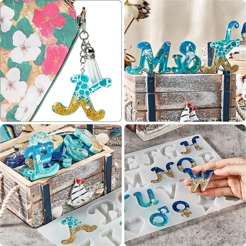 Набор форм из смолы с обратной буквой силиконовая форма для сделай сам набор