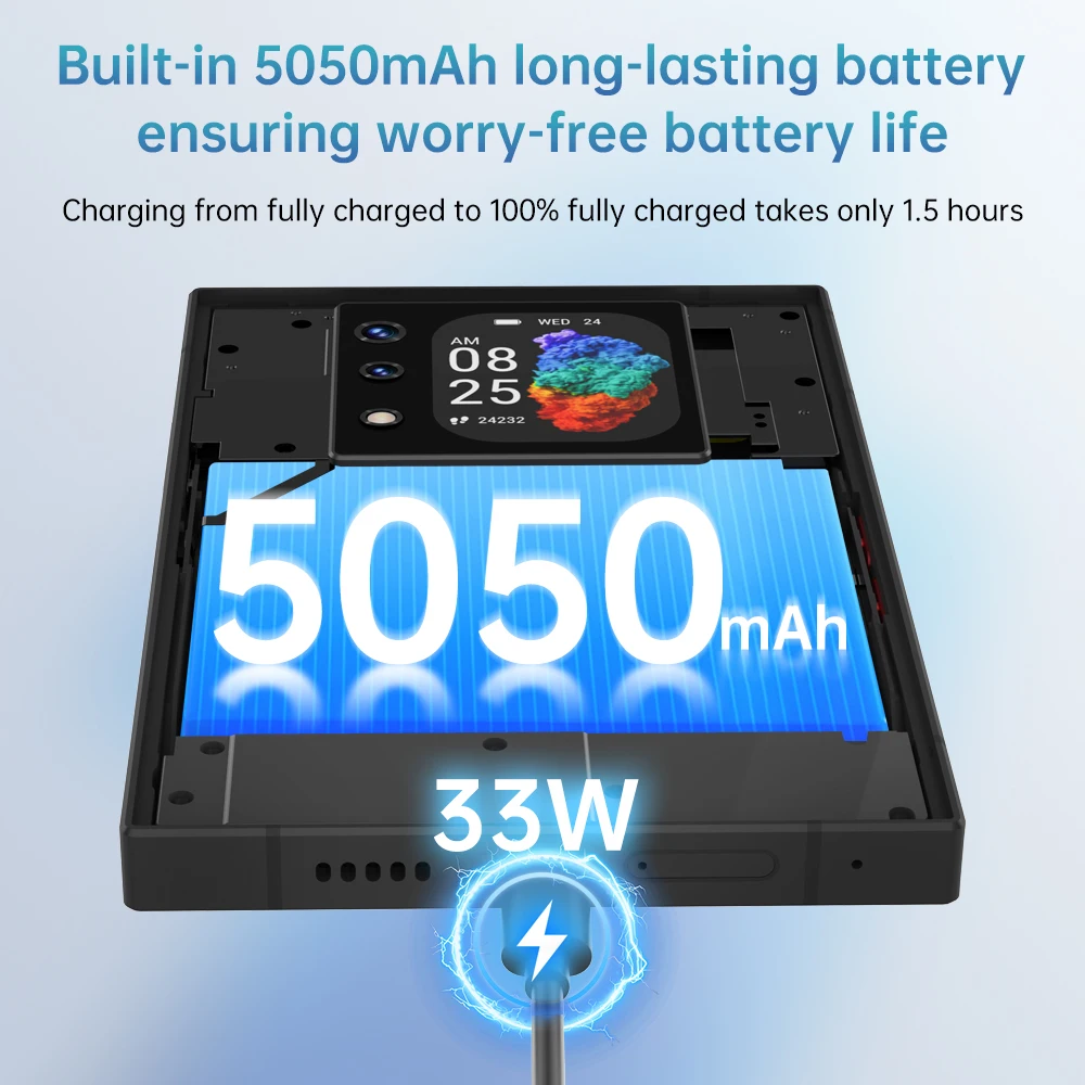 Смартфон Unihertz Titan 2 на Android 15 с физической клавиатурой, 5G, двумя экранами, 512 ГБ, Dimensity 7300, камера 50 МП, две SIM-карты (art.: 3920d4bc4bfb9) - 3920d4bc4bfb9