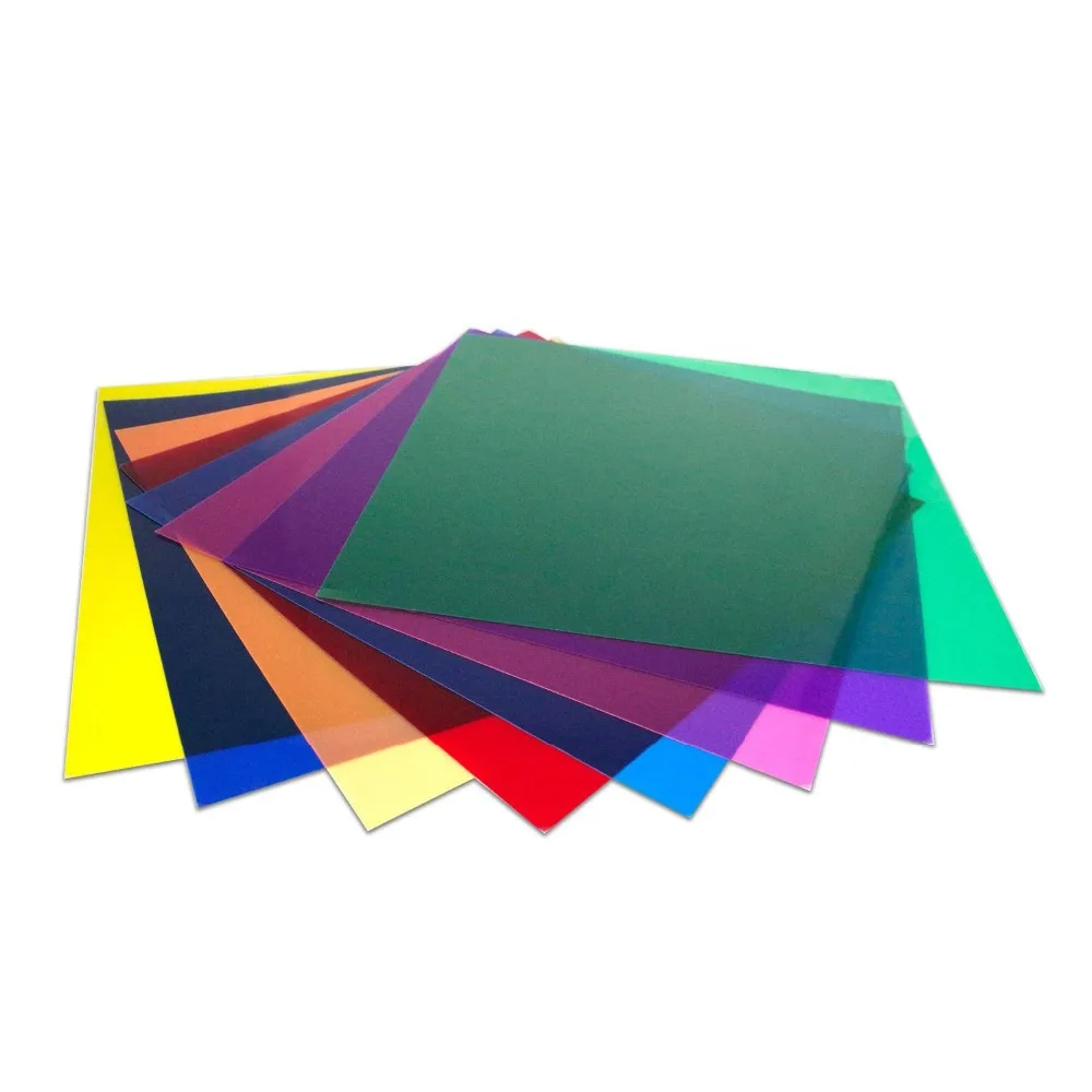 

Universal 30 x 30 cm Pack of 8 Transparent Color Correction Lighting Gel Filter for Photo Studio Accessories
