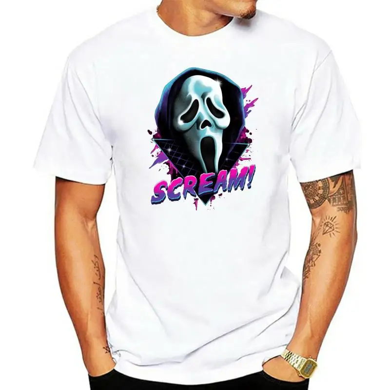 

Scream Movie Ghost Face Mask Horror Halloween T Shirt Mens Tee Gift From Us High Quality Casual Printing Tee Shirt