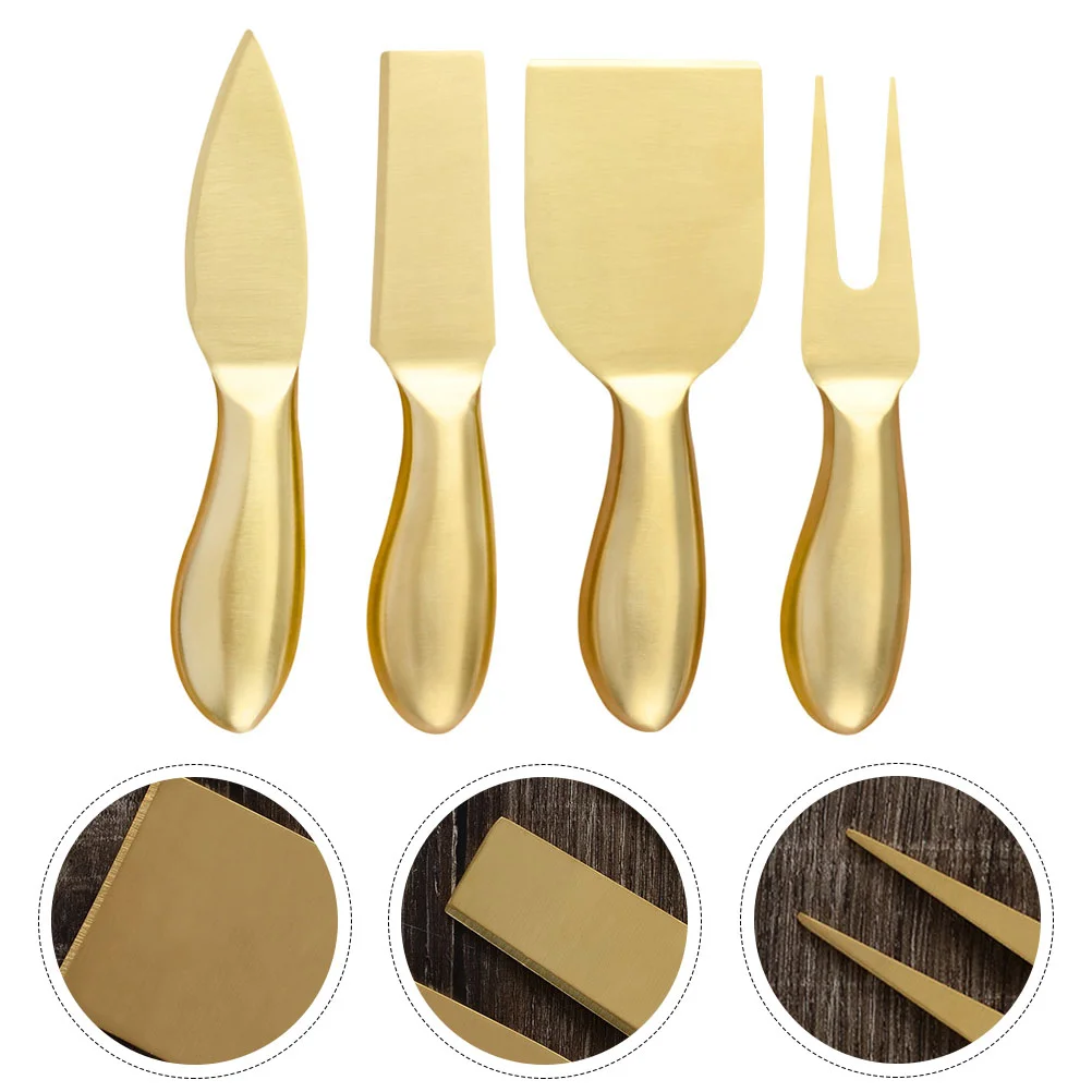 

1 Set Cut Cheese Cooking Tools Cheese Spade Gold Serving Utensils Stainless Steel Kit Sandwhich Spreader
