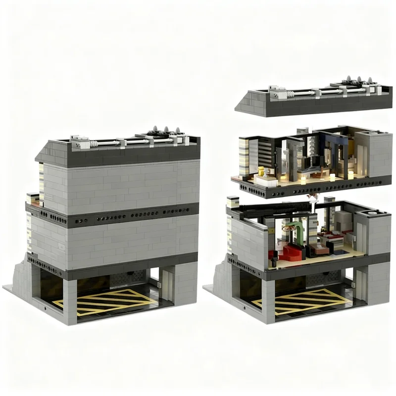 Фото 3001 шт. Модульные здания MOC, вилла Империя, модульная модель, строительные блоки, рождественский подарок, архитектурная игрушка, креативная идея для дня рождения №2