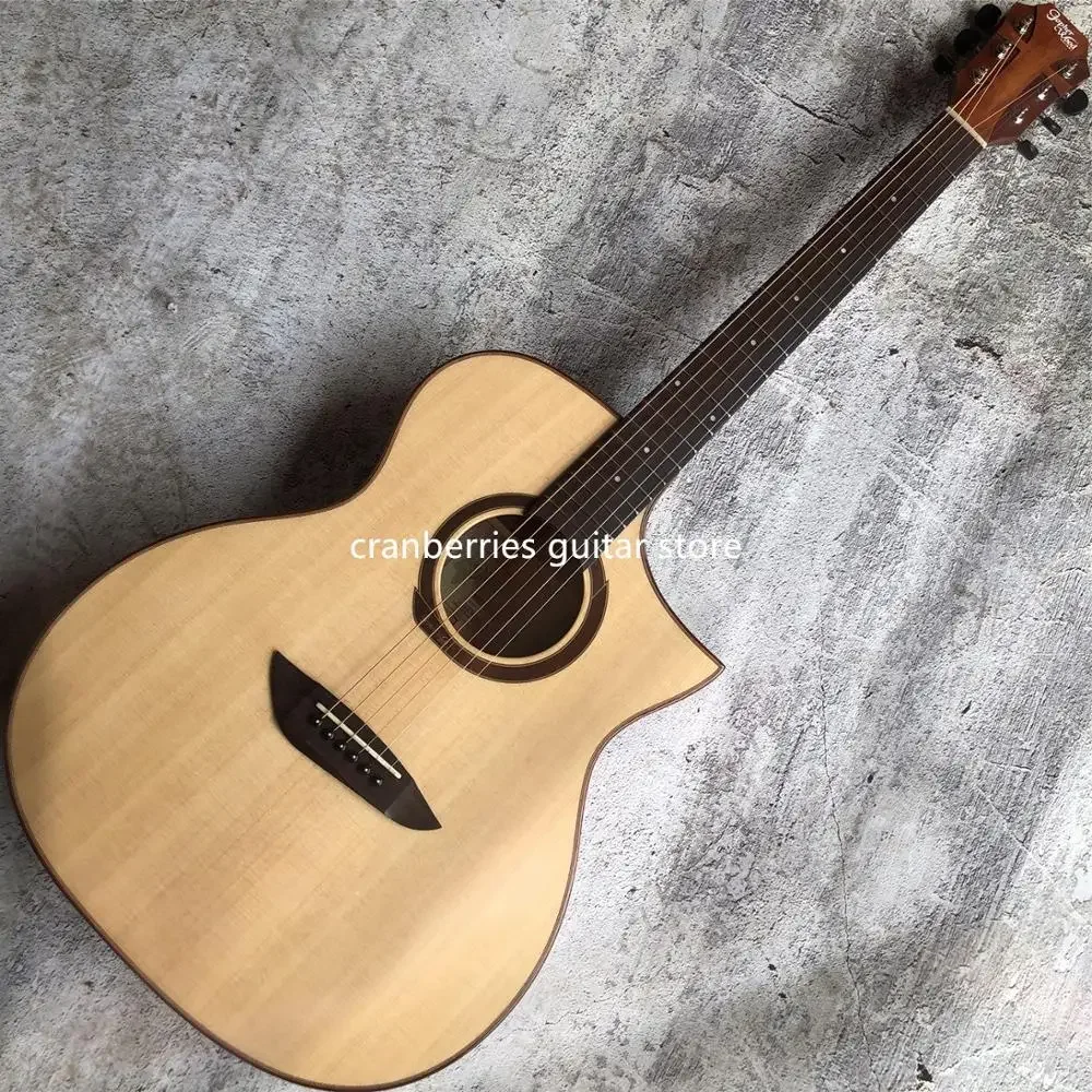 

Акустическая гитара Gopher Wood G220CE, корпус GA, 40 дюймов, акустическая гитара из твердой ели, амортизатор Fishmansonitone, бесплатная доставка