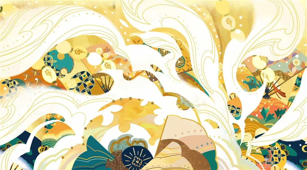 Фоны Onmyoji тема творческая художественная скатерть Внутреннее и наружное