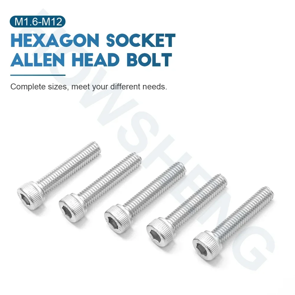 HOWSHENG 2-50 шт. винты с шестигранной головкой M1.6 M2 M2.5 M3 M4 M5 M6 M8 M10 шестигранные из