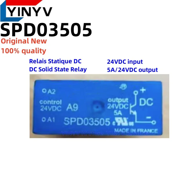 

SPD03505 24VDC input 5A/24VDC output Relais Statique DC DC Solid State Relay Chipset 100% New imported original 100% quality