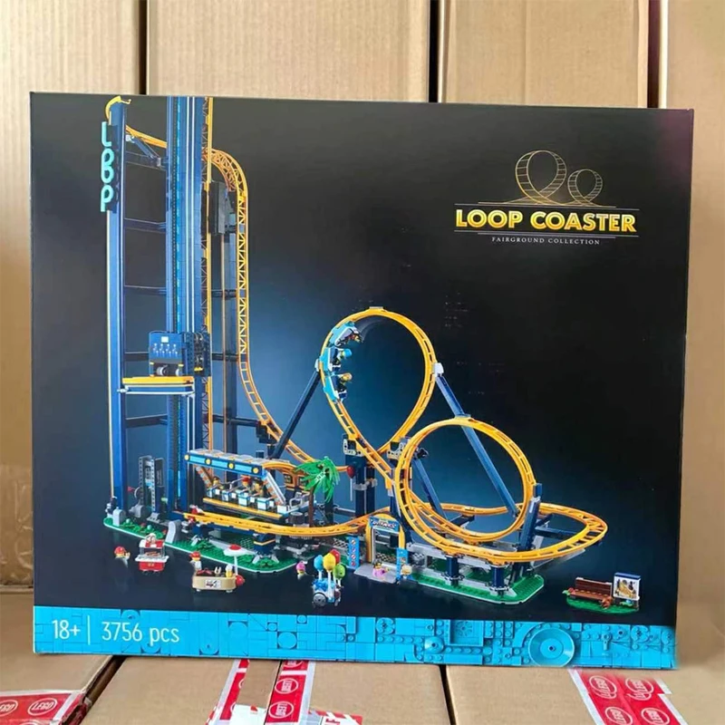 

IN STOCK Loop Coaster with Motor Amusement Park City Creative Roller Coaster Building Block Bricks Kit Toys Kids Compatible10303