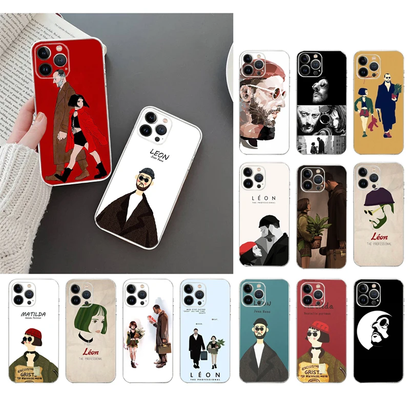 

Phone Case For iphone 14 13 12 11 Pro Max XS Max XR X 12mini 14 Plus SE Leon Matilda Natalie Portman Case Funda Capa Cell