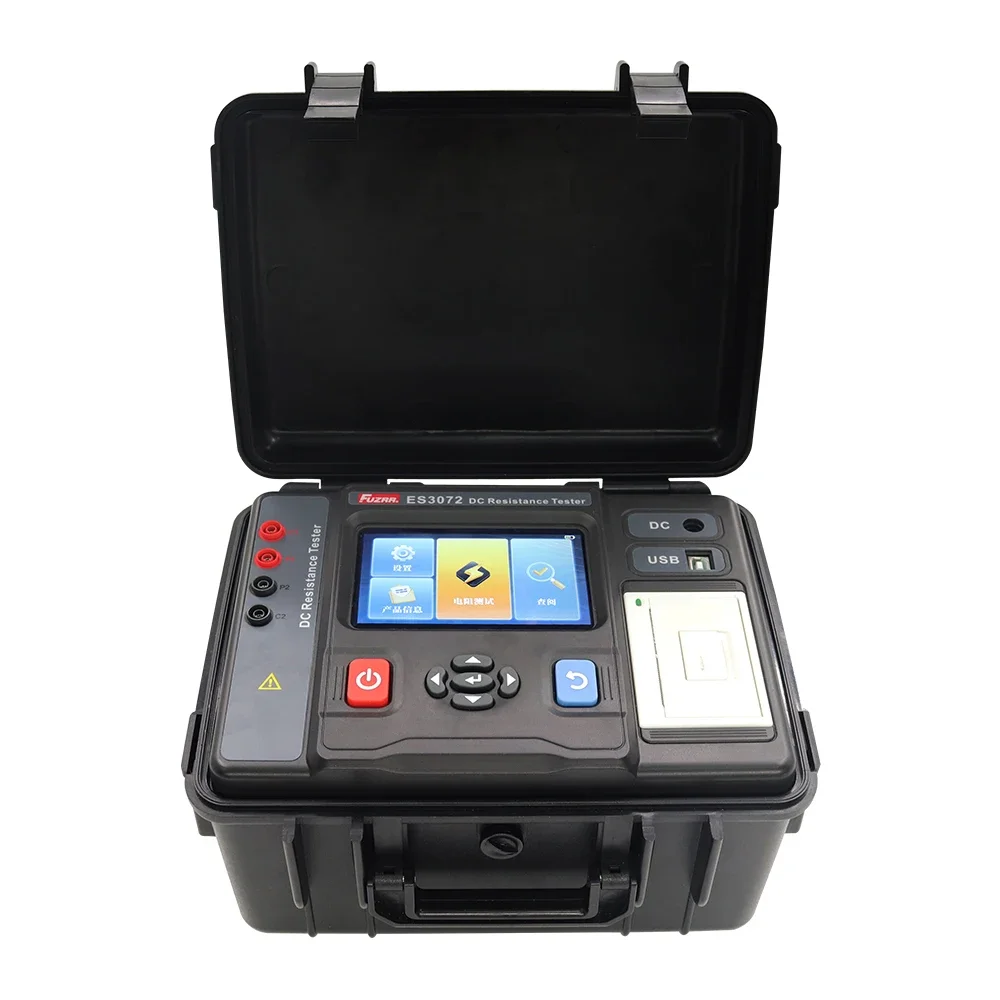 FUZRR ES3072 Быстрый тестер сопротивления постоянного тока четырехпроводной метод 20 А