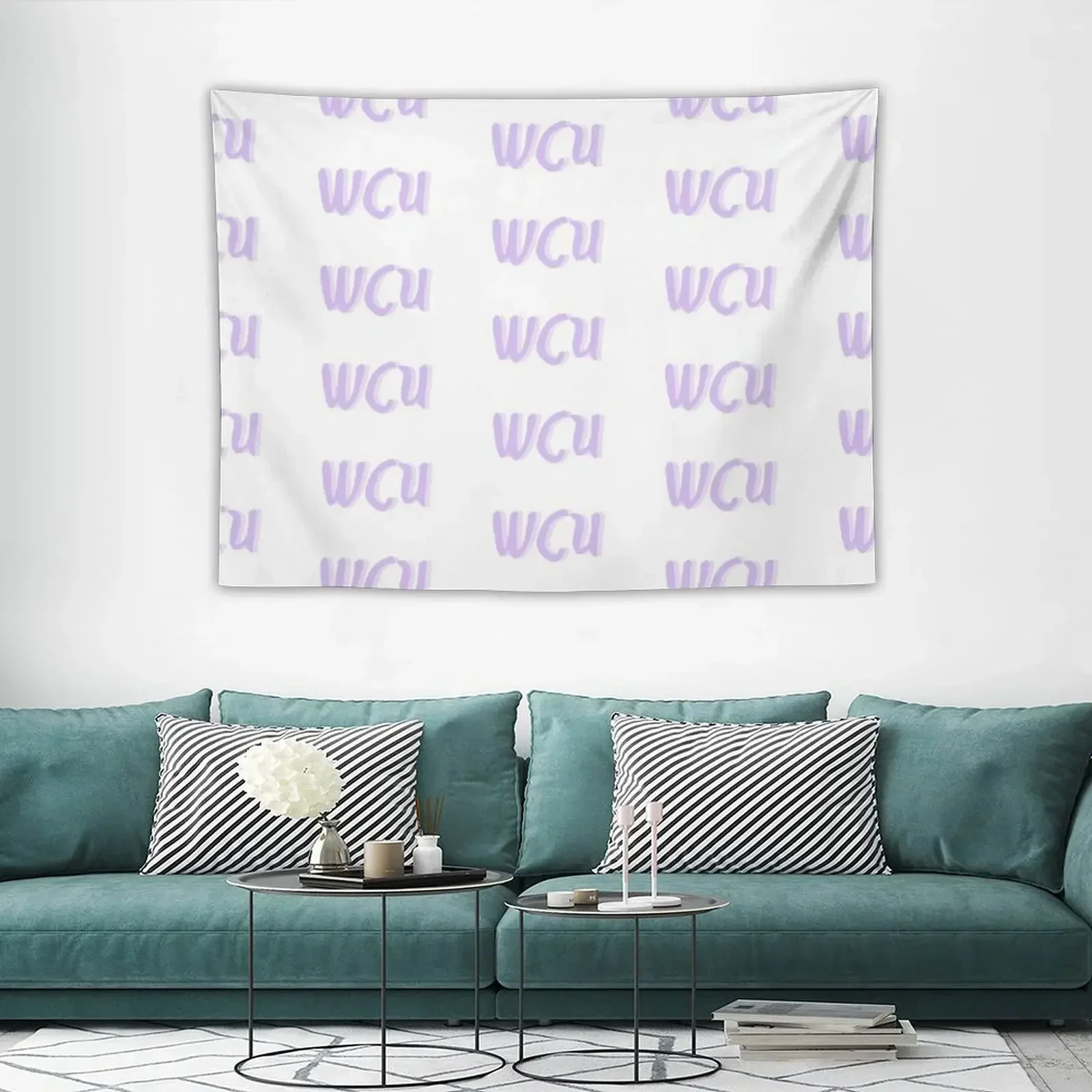 Фиолетовый гобелен с логотипом WCU настенный декор подвесной украшение