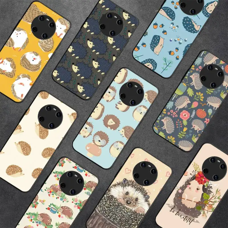 

Kawaii Hedgehog Phone Case for Huawei Y 6 9 7 5 8s prime 2019 2018 enjoy 7 plus