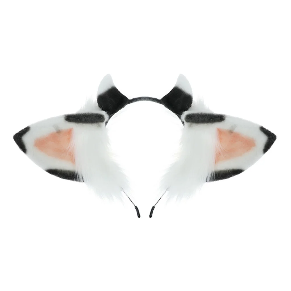 

Cow Ear Headband Female Cosplay Hairband Photo Prop Party Headdress Creative Decor