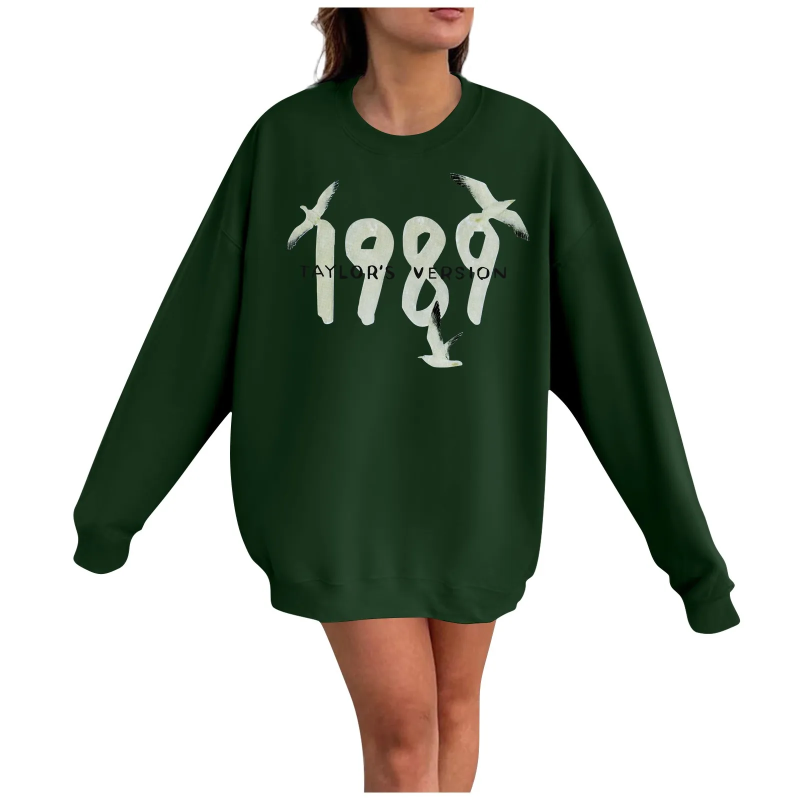 

2023 Taylor Swift Pullovers Round Sweatshirt 1989 Print Women Hoodie Taylor Poster Clothes Loose Female Round Neck Tops