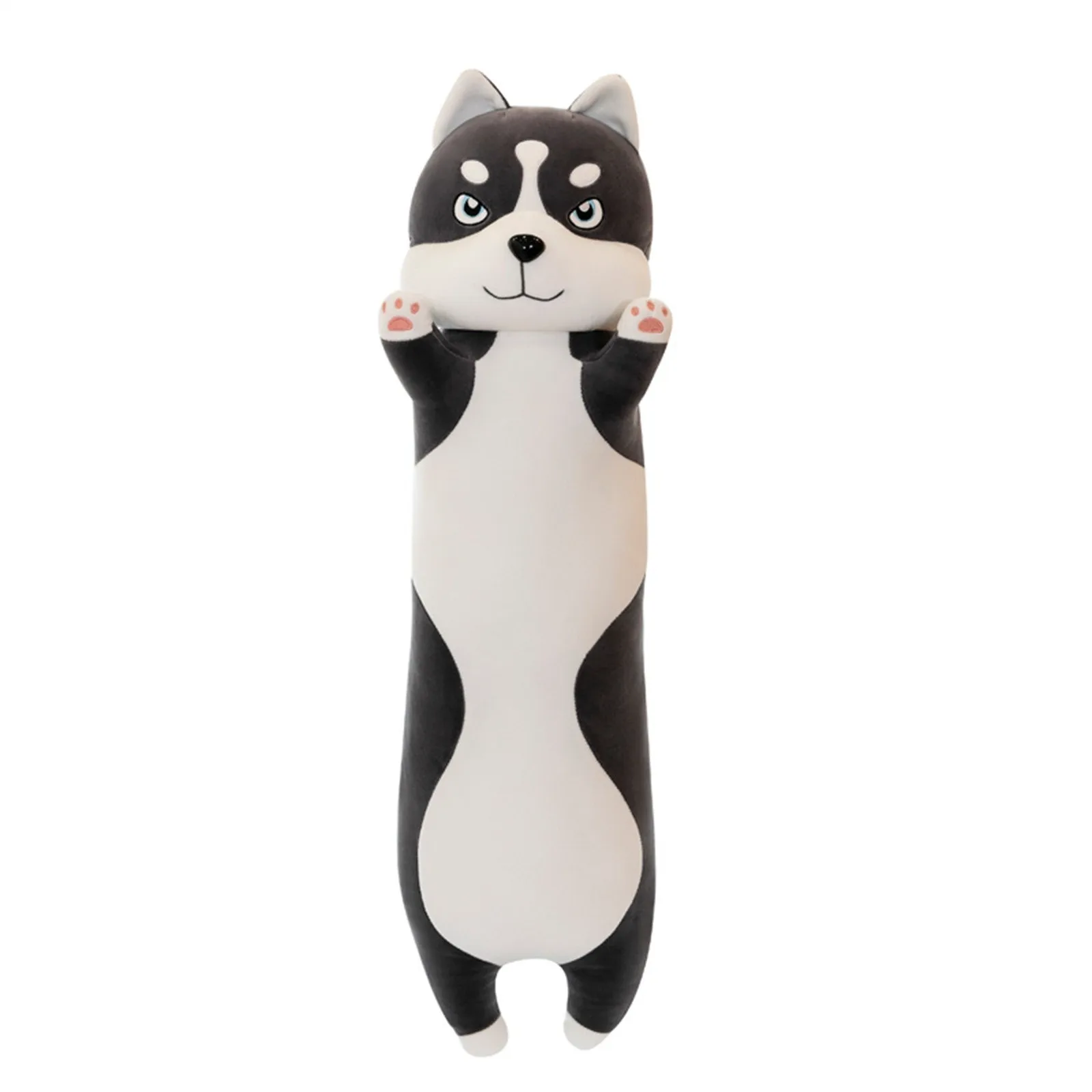 

Toy Dog Animal 3D Long Plush Pillow Buddies Tubular-Husky Stuffed Cute Cotton Plush toy