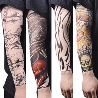 2pc fashion temporary fake tattoo sleeve arm art design kit nylon party arm stocking temporary tattoos cheap unisex gift