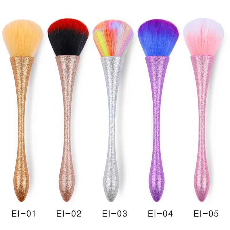

5 Colors Soft Hair Makeup Blush Multi-function Concealer Loose Powder Blush Brushes Facial Manicure Cleaning Dust Brushes Tools