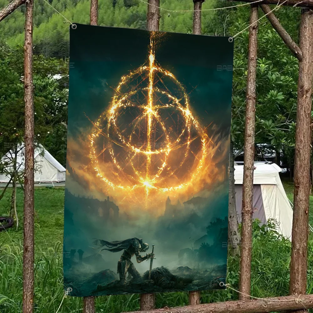 E-elden флаг в виде кольца игры аниме диаграмма для гостиной дома и общежития Декор