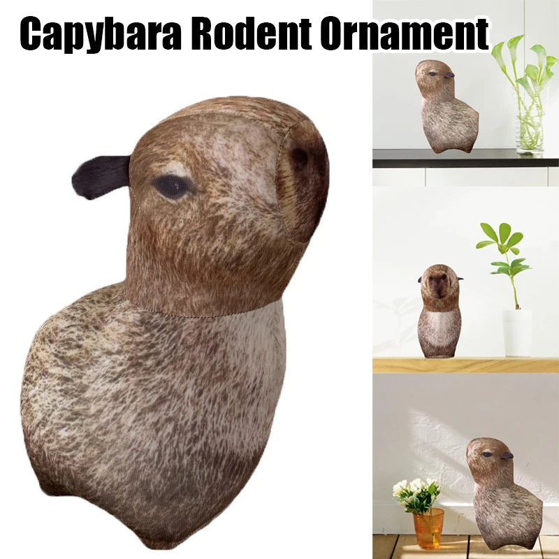 

Capybara Rodent Plush Toy Simulated Water Guinea Pig Doll Soft Sleep Pillow Children Toy Gift Living Room Bedroom Home Ornaments
